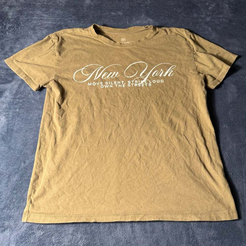 Vintage Threadz T-Shirt Size M New York Brown